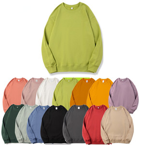Sudadera Unisex Extra Grande con Cuello Redondo, Color Rosa Sólido, Tejida, Informal, para Otoño - Product Image 3
