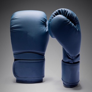 Guantes de Boxeo Profesionales Ligeros Personalizados OEM, Blancos y Azules |   Logotipo de su Marca |   Cinturón de Cuero Premium con Cierre de Hebilla para Entrenamiento - Product Image 1