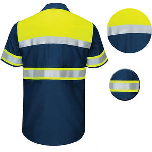 Camisetas de Seguridad Reflectantes de Alta Visibilidad con Logotipo Personalizado, Camiseta Polo de Trabajo de Manga Corta para Hombre - Product Image 6