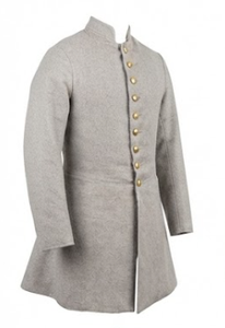 Manteau long pour homme en mélange de laine gris, style rétro, boutonné sur le devant, vêtement d'extérieur historique - Product Image 2