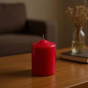 VELA ROJO 70x57 Bougies Pilier Sans Goutte en Paraffine pour la Décoration de la Maison - Product Image 3