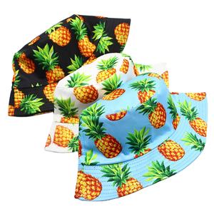 Acheter en gros bas prix unisexe logo personnalisé ananas seau chapeaux partout imprimer réversible seau chapeaux 2025 - Product Image 2