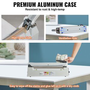 Sigillatrice Manuale a Impulsi di Calore da 12 Pollici con Modalità di Riscaldamento Regolabile per Sacchetti in Alluminio e Pellicola Termoretraibile per Alimenti e Imballaggi - Product Image 5