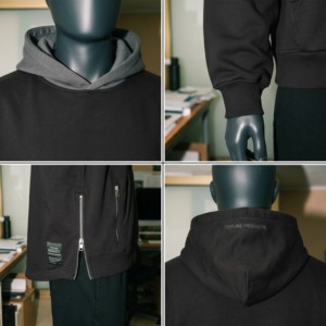 Sweat-shirt à capuche noir pour homme Topline Products, logo uni imprimé par transfert thermique, vêtement décontracté d'automne, polaire thermique 380g - Product Image 4