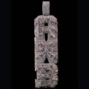 จี้ตัวอักษรประดับเพชรโมอิสซาไนต์ VVS สไตล์ฮิปฮอปสุดหรู ดีไซน์พิเศษ เงินแท้ 925 ประดับเพชรโมอิสซาไนต์ - Product Image 1