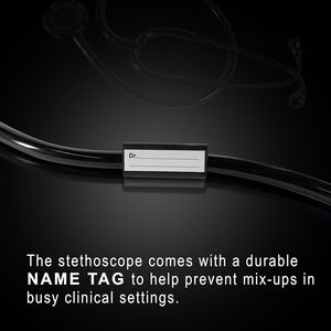 Stéthoscope manuel à double tête en acier inoxydable pour auscultation, usage clinique et hospitalier (adultes et pédiatrique) - Product Image 3