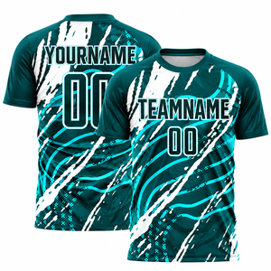 Maillot de football personnalisé sublimé pour homme, séchage rapide, respirant, manches courtes, col entièrement imprimé, uniforme sportif athlétique - Product Image 6
