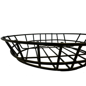 Wholesale Portable Iron <b>Basket</b> French <b>Bread</b> <b>Basket</b> Powder Coating Black Stackable Storage Wire Metal Wire <b>Basket</b> - Product Image 4