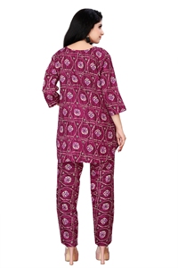 ชุดเซ็ตเสื้อผ้าผู้หญิงพิมพ์ลายสีแดงเลือดนกแบบยั่งยืน ระบายอากาศได้ดี ชุดลำลอง 2 ชิ้น แฟชั่นฤดูใบไม้ร่วงฤดูหนาว คอกลม ชุดจ็อกเกอร์ - Product Image 2