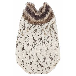 Lussuoso Cappotto per Cani in Pelliccia Dorata, Abbigliamento per Animali Domestici Placcato Oro - Product Image 4