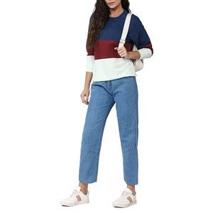 Nuevas sudaderas de algodón polar personalizadas al por mayor para mujer, de secado rápido, transpirables, con estampado de leopardo y hombros caídos. - Product Image 3