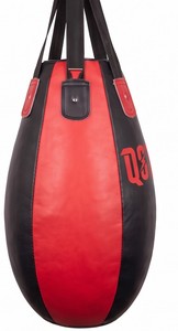 Sac de frappe lourd QST en PU, rouge et noir, pour entraînement de boxe, sac de sable en matériau durable avec fermeture pour la pratique des arts martiaux pour adultes - Product Image 6