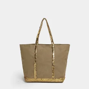 women's new retro shoulder crossbody bag casual <b>handbag</b> canvas shoulder bag <b>sequin</b> large capacity tote bag - Product Image 6
