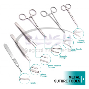 High Manufacturer Private Logo Steel Manual Suture Practice Kit for Medical Students Training CE Certified By <b>Blush</b> Surgical - Product Image 2