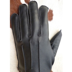 KEVEN IMPEX High Quality New Style <b>Long</b> Cuff Motorcycle <b>Gloves</b> Men Black Luxury Plain Cashmere Customized Logo Spring/Summer USA - Product Image 3