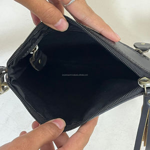 Bolso Bandolera de Cuero Vacuno con Diseño a Cuadros, Bolso de Mano Tipo Clutch Hecho a Mano para Mujer, Estilo Bohemio, Novedad 2025 - Product Image 6