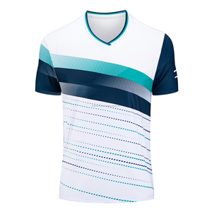 เสื้อแบดมินตันบุรุษแขนสั้นพิมพ์ลายระบายอากาศน้ำหนักเบาขนาดพลัส - Product Image 3