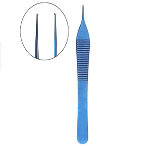 Pinces à tissus manuelles Adson en titane, 1x2 dents, qualité médicale, certifiées CE, précises pour la manipulation des tissus, procédures chirurgicales, plaies - Product Image 3