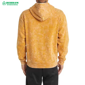 เสื้อฮู้ดดี้ผ้าฟลีซคุณภาพสูง 300 GSM ผ้าฝ้าย 100% สกรีนโลโก้ตามสั่ง สไตล์สตรีทแวร์ ล้างสีแบบแอซิด พิมพ์ลายสกรีน เสื้อฮู้ดดี้และเสื้อสเวตเชิร์ตแบบสวมหัว - Product Image 4