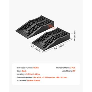 2 Rampe di Servizio Portatili a Basso Profilo per Auto, Capacità 20000 Libbre, Altezza di Sollevamento 2,6 Piedi, per Manutenzione Garage Domestico - Product Image 6