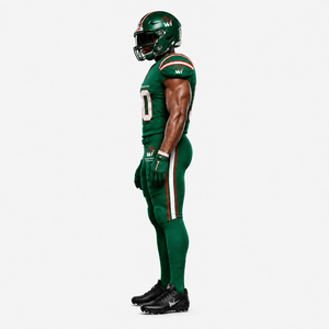 Conjunto de Uniforme de Fútbol Americano Verde Personalizado para Hombre con Jersey y Pantalones Verdes - Product Image 5