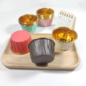 Youyang Bohemian phong cách Vàng cuộn lên bánh cup cấp thực phẩm giấy vàng bên trong Cupcake - Product Image 6