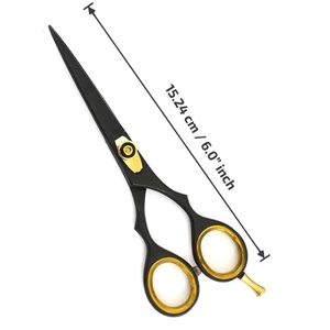 Ciseaux à cheveux professionnels en acier inoxydable avec pointe acérée, design pour droitiers, manche long en plastique pour usage en salon - Product Image 3