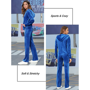 Women Solid Color Hooded <b>Tracksuit</b> Set Full Sleeve Zipper Pants Casual Autumn Wear Streetwear High Quality Lightweight - Product Image 3