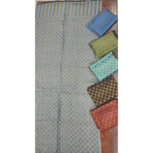 New Collection Fine <b>Wool</b> Zari Chess Check Stole 70x200cms Premium Soft Warm Elegant Designer Shawl Ready Stock - Product Image 1