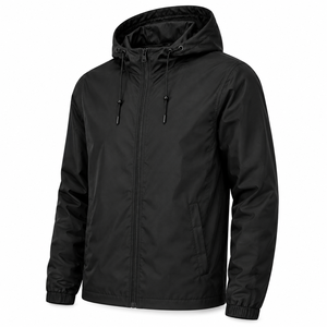 Custom <b>Men</b> <b>Rain</b> Jacket Full Zip Hooded Waterproof Windbreaker Outdoor Lightweight <b>Coat</b> Dark Tone Custom Unisex <b>Men</b> <b>Rain</b> Jacket - Product Image 5