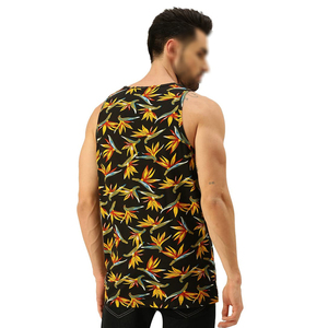 Débardeur côtelé personnalisé pour homme, anti-boulochage, séchage rapide, protection UV, style vintage, en soie/coton, col rond, couleurs personnalisables - Product Image 2