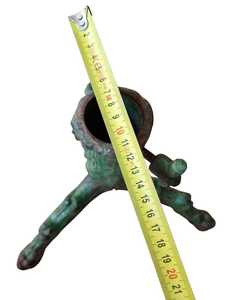 Antique Art Nouveau Christmas <b>Tree</b> <b>Stand</b>, Iron Metal Holder - Product Image 2