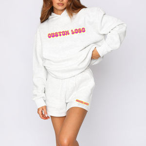 Chándal Deportivo Personalizado para Mujer, Chándal Informal de Algodón con Capucha, Chándal de Marca Privada para Mujer - Product Image 4