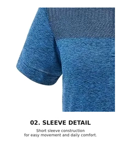 Camiseta Polo de Alto Rendimiento con Efecto Refrigerante y Estampado de Rayas |   Marca Coreana MARK MT-526 OEM/ODM - Product Image 5