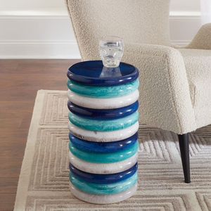 Handmade Eco-Friendly Resin <b>Round</b> <b>Coaster</b> with 6mm Thickness for Classic FAIZA CRAFT - Product Image 4
