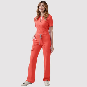 Hospital Nurse <b>Scrub</b> Suit Women V Neck Casual Tops Pants <b>Set</b> Workwear Hand <b>Scrub</b> Suit Nursing <b>Scrubs</b> <b>Sets</b> for Women - Product Image 4
