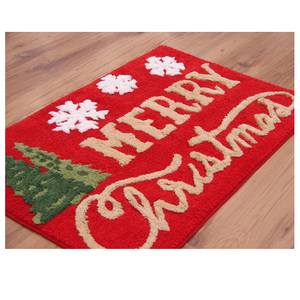 พรมเช็ดเท้ากันลื่นผ้าฝ้ายแท้ นุ่มสบาย ตกแต่งห้องน้ำสไตล์คริสต์มาส สำหรับใช้ในบ้าน - Product Image 5