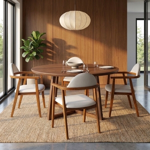 Chaise de salle à manger moderne en bois massif, fauteuil d'appoint rembourré, siège minimaliste pour la maison et le restaurant - Product Image 2
