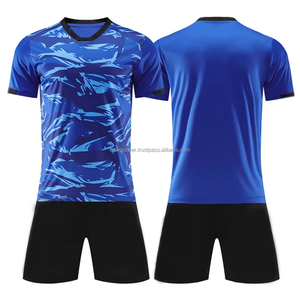 เสื้อฟุตบอลแขนสั้นเสื้อออกกำลังกายเสื้อพิมพ์ซับลิเมชันสำหรับเสื้อผ้าฟุตบอลโลโก้ออกแบบได้ตามต้องการ - Product Image 4