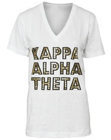 Nouveau T-shirt en coton élégant avec lettres universitaires, chemises personnalisées pour fraternités, t-shirts brodés sur mesure pour sororités grecques pour filles