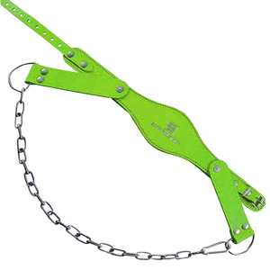 Durable Leather Neck <b>Strength</b> <b>Training</b> Harness - High-Quality Weightlifting Neck Exerciser with Metal Chain for Fitness - Product Image 3