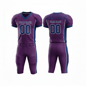Uniforme de Fútbol Americano Personalizable 100% Poliéster, Conjunto de Camiseta y Pantalones Cortos, Impresión Digital, Logotipo en la Parte Delantera, Precio Económico, Venta al Por Mayor - Product Image 3
