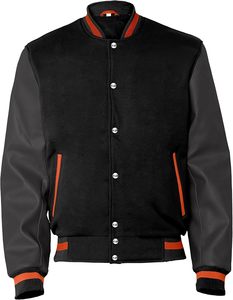 Veste bomber de basket-ball personnalisée pour hommes avec broderie de la marque de l'équipe, noms, numéros et logos personnalisés - Product Image 1