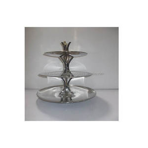 Aluminium Eco-Friendly Dishwasher Safe 3-Layer <b>Cake</b> Stand for <b>Wedding</b> Decoration - Product Image 4