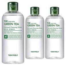 Tony Moly The Chok Chok Green Tea No-Wash Cleansing Water 300ml 3 pezzi con Glicerina per il Viso - Product Image 1