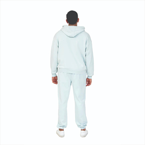 Survêtement en coton OEM pratique et élégant avec fermeture éclair et poches, en polyester confortable pour un usage quotidien, motif uni imprimé - Product Image 5