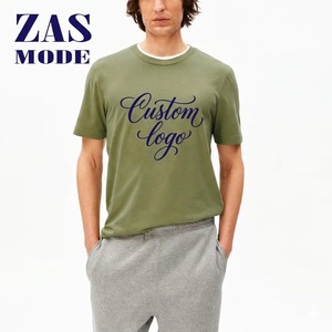 Camiseta de Verano 2026 al por Mayor, de Diseñador, con Logotipo, Moderna, de Manga Corta, 100% Algodón, de Alta Calidad, Holgada, con Hombros Caídos, Estilo Vintage para Hombre - Product Image 1