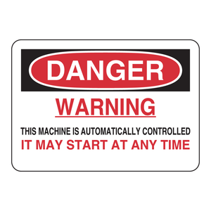 Señal de Advertencia de Máquina de Control Automático en Peligro - Señal de Tráfico para Instalaciones Industriales - Product Image 1