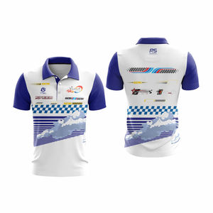 Polo personnalisé pour équipe de course automobile, boutonné, séchage rapide, pour moto et sport automobile, vente en gros OEM - Product Image 3