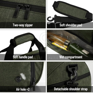 Bolsas deportivas tipo duffle, espaciosas, para el gimnasio, entrenamiento, viajes y actividades al aire libre, con cremalleras resistentes. - Product Image 6